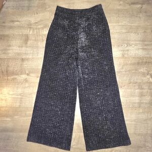 Abbey Glass Black & Silver Trouser Pants